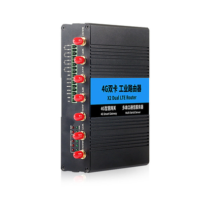 راوتر بوابة 4G ببطاقة SIM المزدوجة جهاز توجيه الشبكة الصناعية RS232 RS485